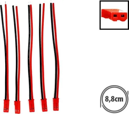 5x Female 2-pin JST SYP cable