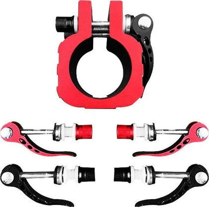 Reinforced clamp ring for Zero Dualtron fork tightening - red color