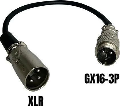 GX16-3P male to XLR male adapter