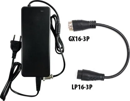 48V ➡️ 54.6V / 2A Charger Pack (+ GX16-LP16-3 Adapter)