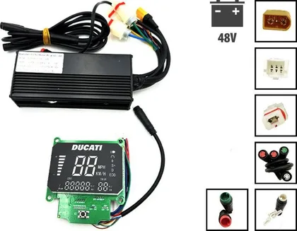 Display and control unit kit Ducati 48V Scrambler E-Cross plug XT90