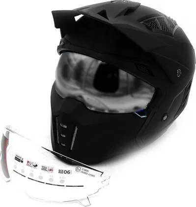 Street Panther Helmet (Size S to XL) - Black