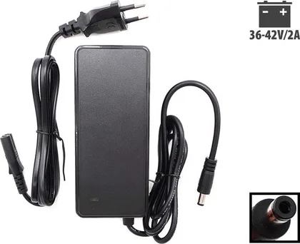 36V - 42V / 2A charger (DC 5.5 - 2.5mm connector)