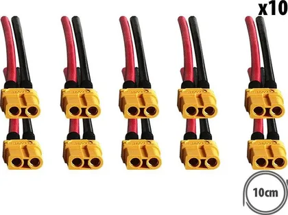 Female XT60 Connectors with 10cm Cable x10 pcs