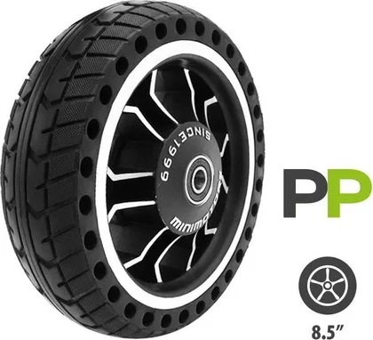Front wheel with Dualtron Mini rim with solid tire