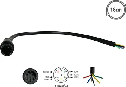 6-pin waterproof male connector