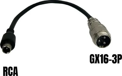 GX16-3P male to RCA connector adapter