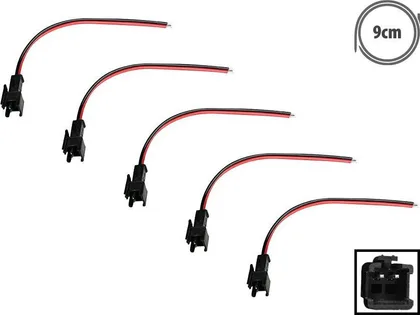 JST 2-pin male cable x5pcs