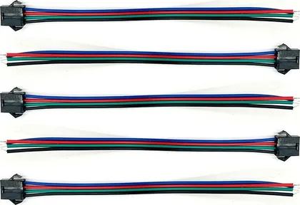 JST plug socket cable 4 pin female x5pcs