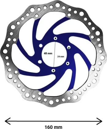 R6 160mm brake disc with 48mm bolt circle diameter (3 colors)