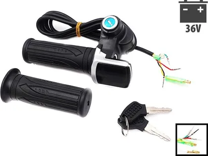 Key-operated Draisienne accelerator handles with 36V LED display