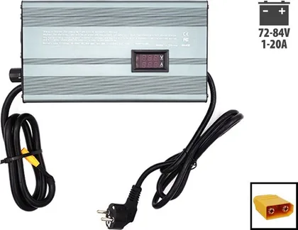Charger 72v-84V Adjustable 1-20 A Socket XT90