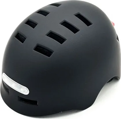 Black scooter helmet with LED