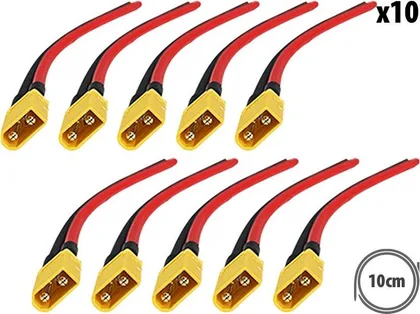 XT30 male cable X10Pcs