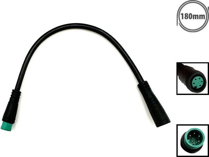 5-pin waterproof cable extension lead 18 cm