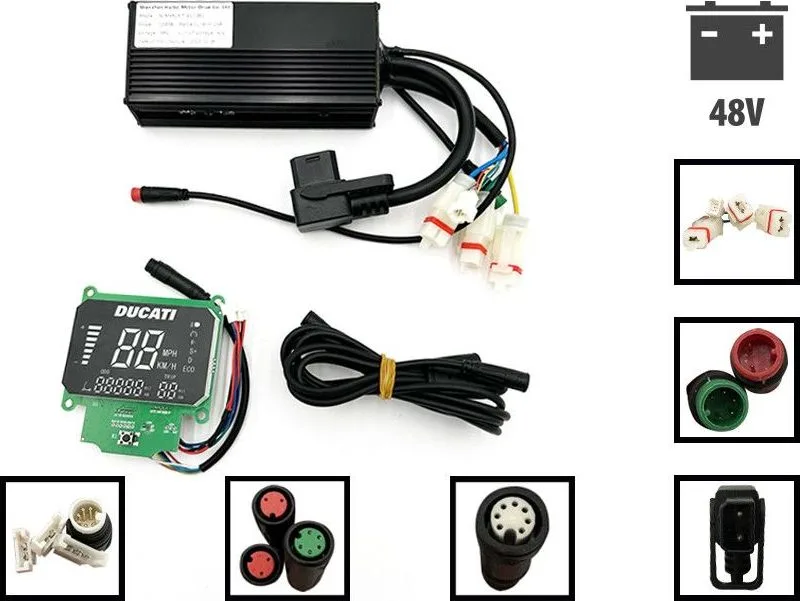 Display and controller kit Ducati 48V Scramble E-Cross plug C18