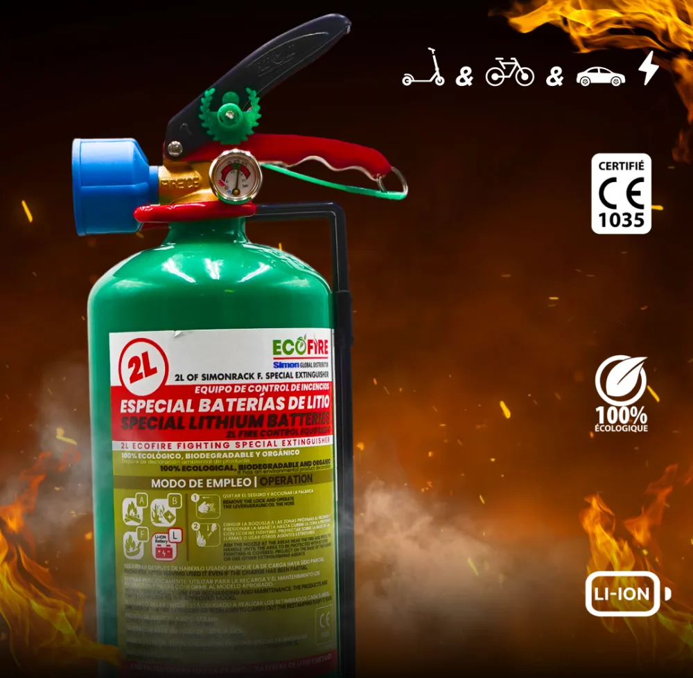 Fire extinguisher Lithium batteries 2Kg