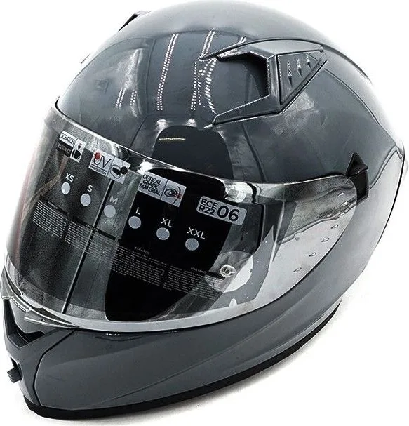 Gray full face helmet (size S to XL)
