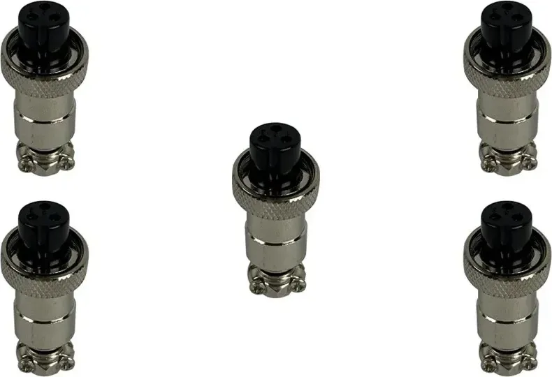 GX12 3-pin female connector x5 pcs