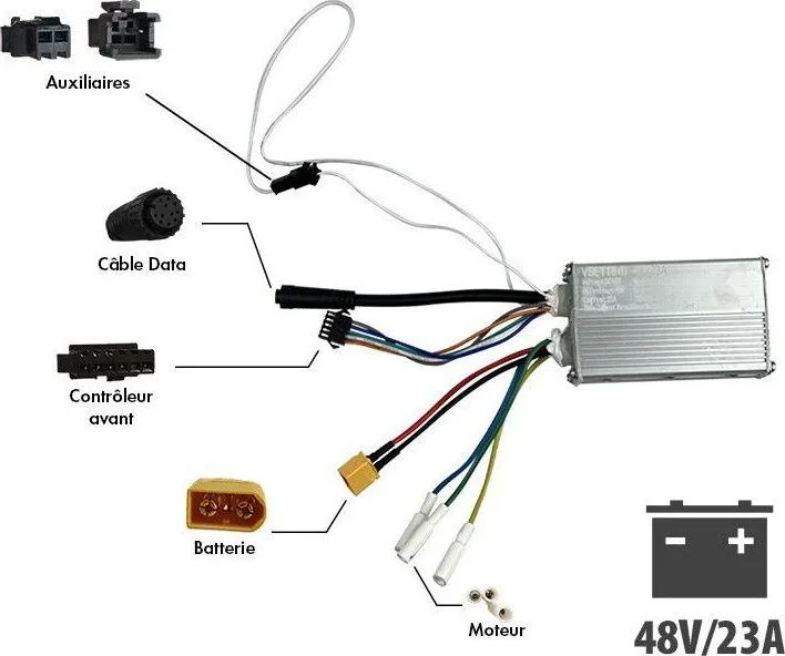 Vsett 8+ front or rear controller