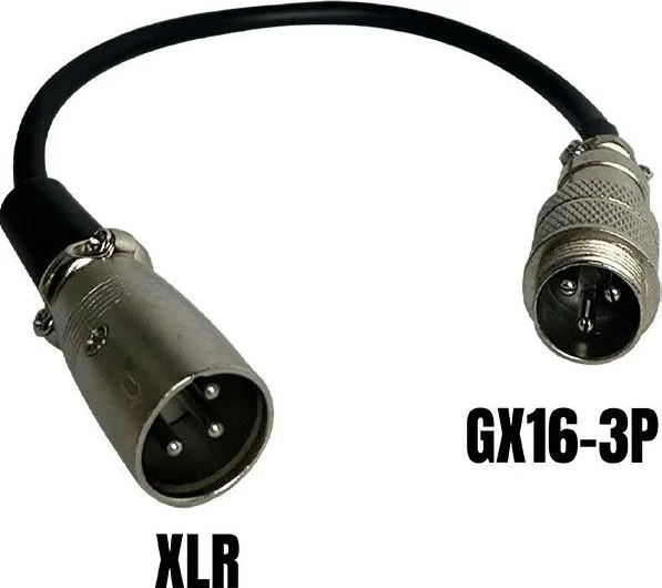 GX16-3P male to XLR male adapter