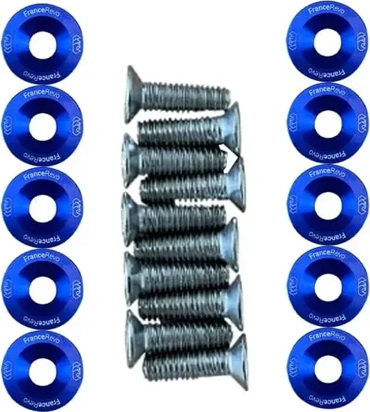 Deck washers 19 mm, pack of 10 with M6 bolts — 8 colours