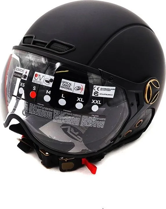Matte black JET helmet (size S to XL)