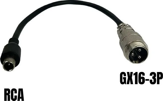GX16-3P male to RCA connector adapter