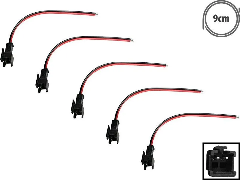 JST 2-pin male cable x5pcs