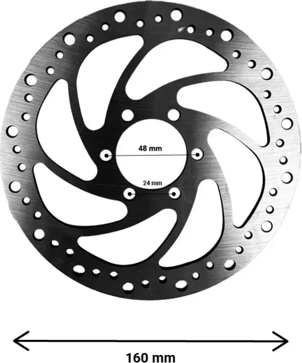 160mm Brake Disc 2.8mm Thickness, 48mm Bolt Circle