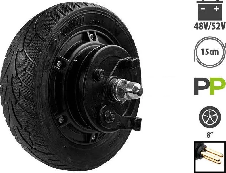 Z8 motor with compatible solid tire for 48V and 52V