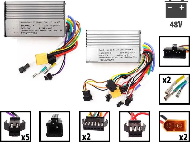 Dual-motor front and rear controller for Kugoo Gbooster