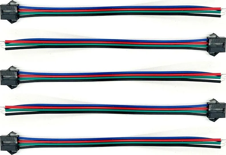 JST plug socket cable 4 pin female x5pcs