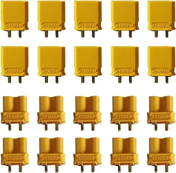 XT30 Male and Female Connectors (20 pcs)