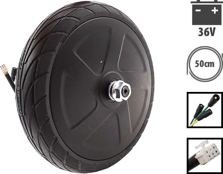 Front hub motor 36V with 200x50 solid tyre Ninebot Segway ES1 ES2 ES3 ES4