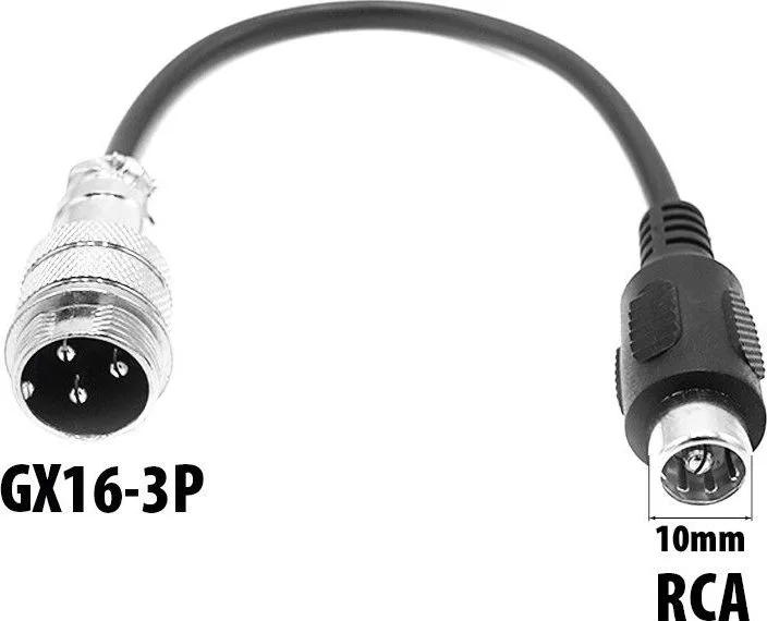 GX16-3P to RCA 10mm adapter