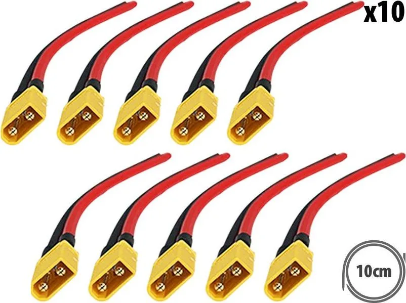 XT30 male cable X10Pcs
