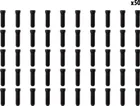 Black cable stops x50 pcs