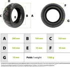 Tire 100/55-6.5 tubeless puncture-proof gel