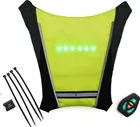 Yellow LED warning waistcoat with remote control