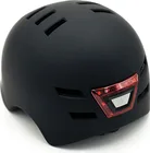 Black scooter helmet with LED