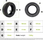 Tire 10x3.00-6 CST tubeless puncture-proof gel Dualtron Victor/Nami Klima