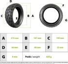 Tire 8.5x3 tubetype semi off road Dualtron Mini