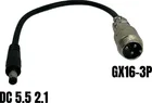 GX16-3P male to DC 5.5 2.1mm female adapter