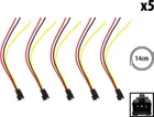 3-pin JST male connector with cable x5