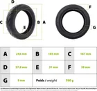 Tire 10x2.125-6.5 tubeless Ninebot F