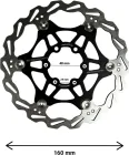 160 mm floating brake disc with 48 mm bolt circle (2 colors)