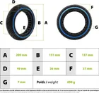8.5x2 Solid Tire Xiaomi New Generation Blue