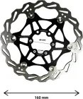 160mm floating brake disc with 44mm bolt circle (2 colors)