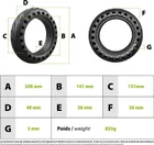 8.5x2 Solid Tire Zero 8 & 9 Front / Inokim Light 1 & 2